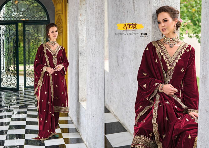 Siona By Ajraa Heavy Velvet Wedding Salwar Suits Catalog